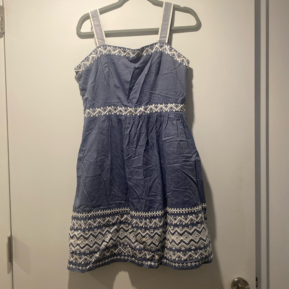 Chambray embroidered sundress